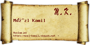 Mözl Kamil névjegykártya